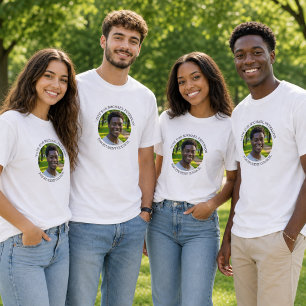 Camiseta Adicione Sua Própria Foto e Título da Campanha Ele