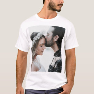 Camiseta Adicione Sua Própria Foto Personalizada Dupla Face