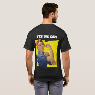 Camiseta Adicione sua própria Rosie de texto o cilindro pe