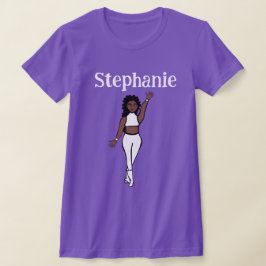 Camiseta Adicione Um Nome De T-Shirt Dançador Branco