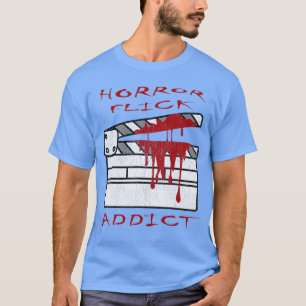 Camiseta Adicto a Filme de Terror Vintage Fã de Halloween A