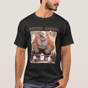 Camiseta Adictos à musculação gato engraçado fisiculturista