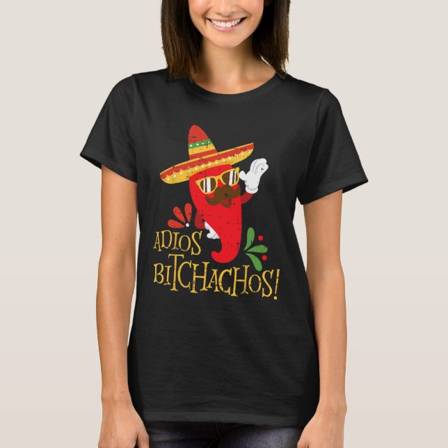 Camiseta Adios Achos Cinco De Mayo Peppers Mexicanos (Frente)