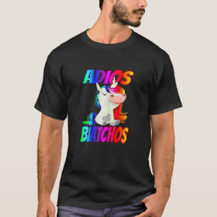 Camiseta Adiós Mulheres Biatchos  Unicórnio do Dedo do Meio