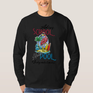 Camiseta Adios School Hello Piscina Summer Flamingo Profess