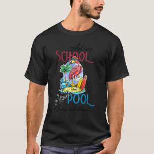 Camiseta Adios School Hello Piscina Summer Flamingo Teacher