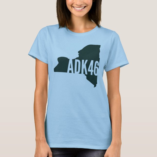 Camiseta Adirondack High Peaks Lista T-Shirt Feminino (Frente)