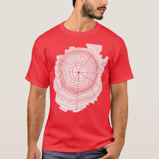 Camiseta Adirondack Mountain Adirondacks Park Tree Rings