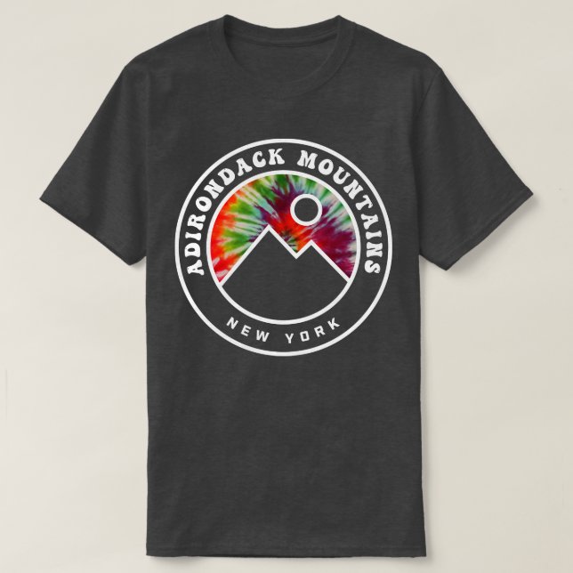 Camiseta Adirondack Mountain New York Tie Dye (Frente do Design)