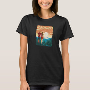 Camiseta Adirondack Mountain Park Caminhando Floresta Casal