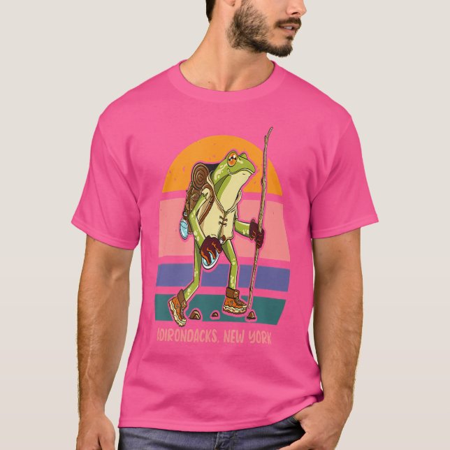 Camiseta Adirondack Mountain Park Caminhando Hiker Sapo Adi (Frente)