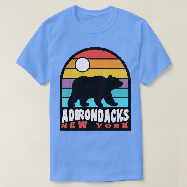Camiseta Adirondacks New York Adirondack Mounains Bear Bad (Frente do Design)