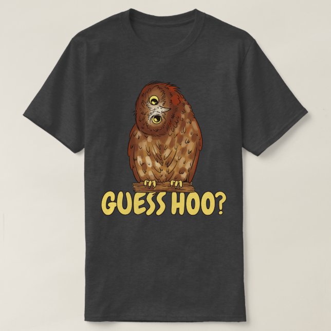 Camiseta Adivinha Hoo Funny Owl (Frente do Design)