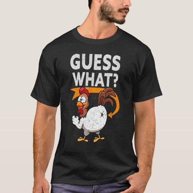 Camiseta Adivinha O Que Bumbum De Frango Dizendo (Frente)
