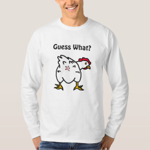 Camiseta Adivinha O Que? Bumbum De Galinha Engraçado Humor