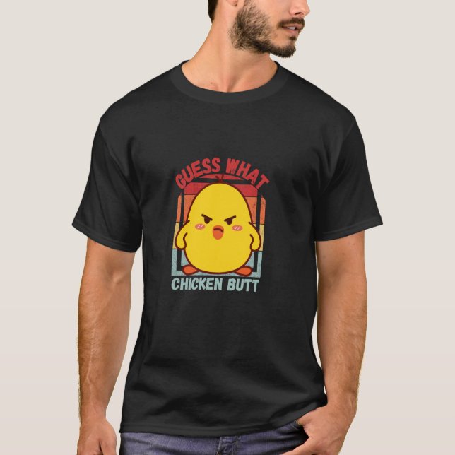Camiseta Adivinha o que Bunda de frango! (Frente)