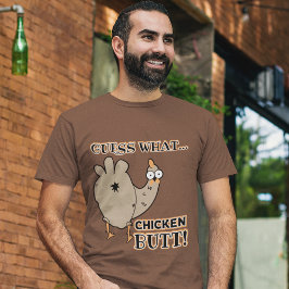 Camiseta "Adivinha O Quê... ChickenButt! "Quadrinhos Engraç