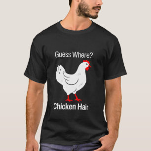 Camiseta Adivinha Onde O Cabelo De Frango Engraçado Chica P