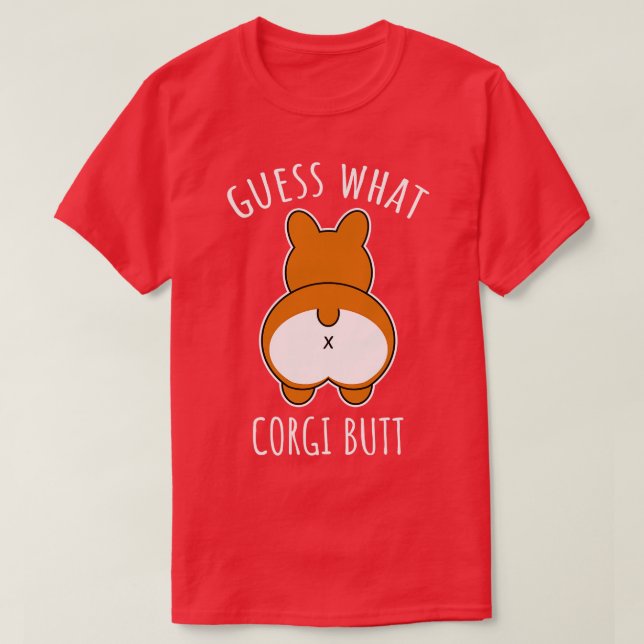 Camiseta Adivinha Que Bumbum Corgi (Frente do Design)