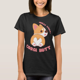 Camiseta Adivinha Que Bumbum De Corgi Engraçado Dava Ao Sob