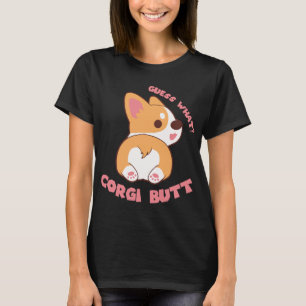 Camiseta Adivinha Que Bumbum De Corgi Engraçado Dava Ao Sob