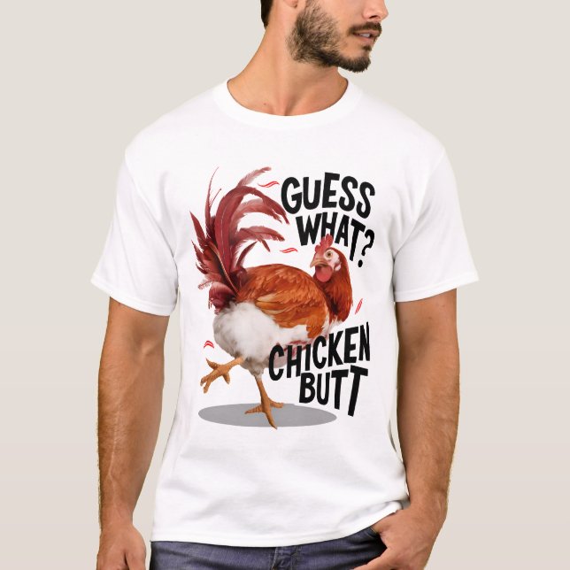 Camiseta Adivinha que bumbum de frango (Frente)