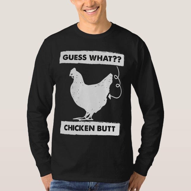 Camiseta Adivinha Que Bumbum De Frango Branco? (Frente)