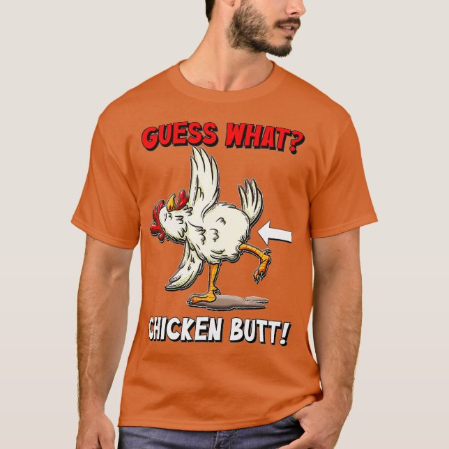 Camiseta Adivinha Que Bumbum De Frango Engraçado (Frente)