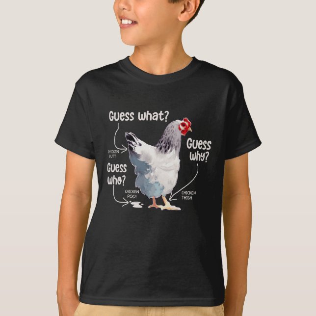 Camiseta Adivinha Que Bumbum De Frango, Engraçado Prato (Frente)