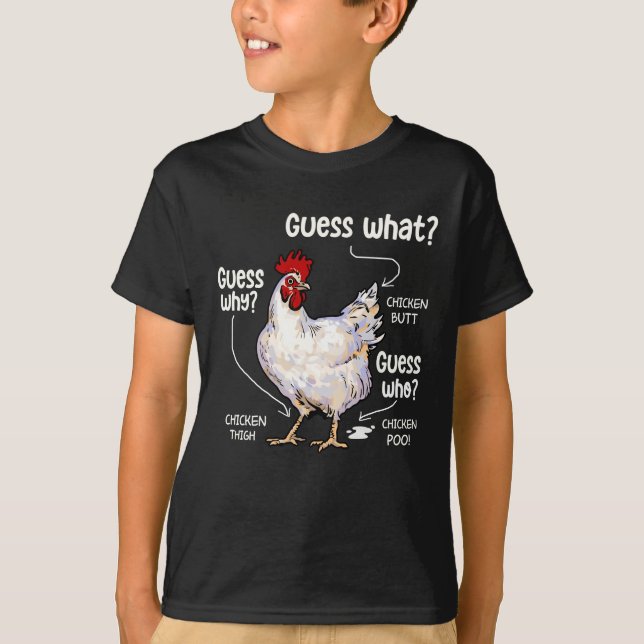 Camiseta Adivinha Que Bumbum De Frango, Engraçado Prato (Frente)