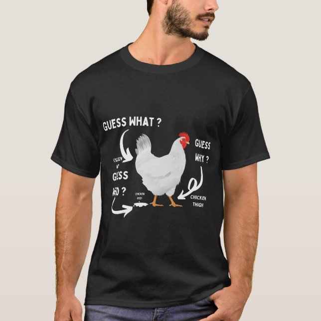 Camiseta Adivinha Que Bumbum De Frango, Engraçado Prato (Frente)