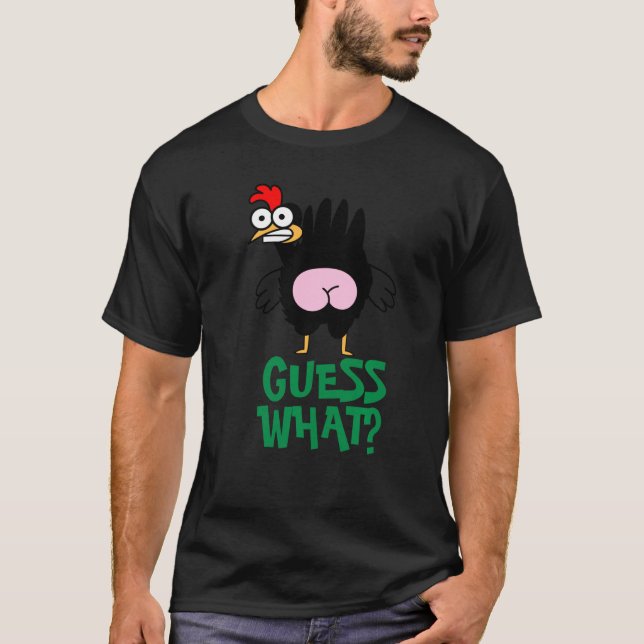 Camiseta Adivinha Que Bumbum De Frango! Fazenda Chicken Art (Frente)