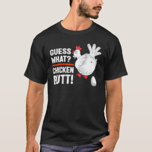 Camiseta Adivinha Que Bumbum de frango PaiIrmãosHumor de Am