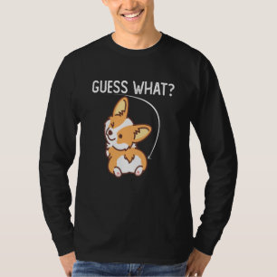 Camiseta Adivinha Que Bumbum Engraçado De Corgi Para Cachor