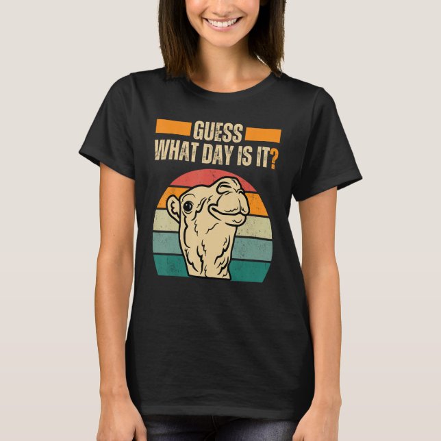 Camiseta Adivinha Que Dia É O Camelo Hump Day Na Quarta-Fei (Frente)