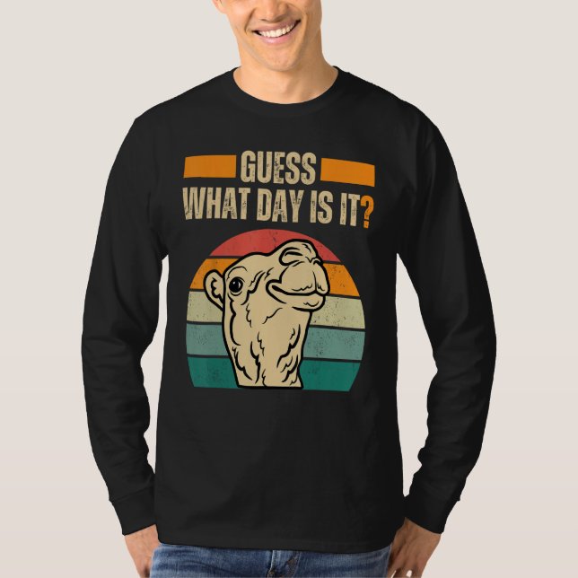 Camiseta Adivinha Que Dia É O Camelo Hump Day Na Quarta-Fei (Frente)