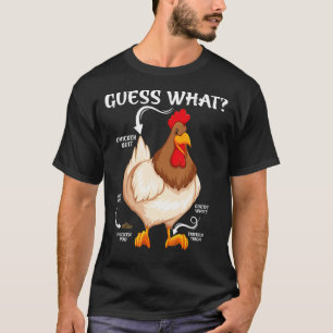 Camiseta Adivinha Que Fazenda de Bumbum de frango Mãe Galin