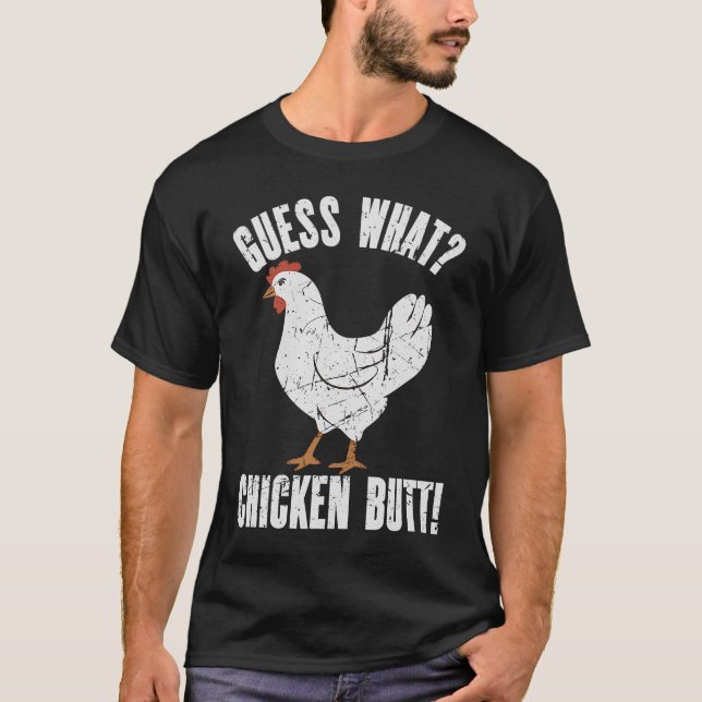 Camiseta Adivinha Que Frango Com Bumbum De Frango Dificulto (Frente)