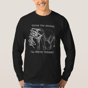 Camiseta Adivinha Que O Animal Bebe Esta Noite Elefante Esc