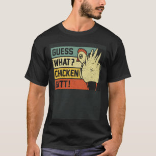 Camiseta Adivinha Que Piada de frango com Bumbum de frango
