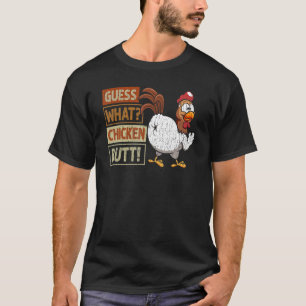 Camiseta Adivinha Que Piada de frango com Bumbum de frango 