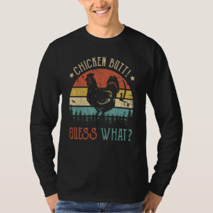 Camiseta Adivinha Que Piada de frango com Bumbum de frango