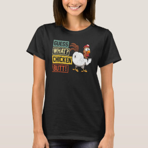 Camiseta Adivinha Que Piada de frango com Bumbum de frango 