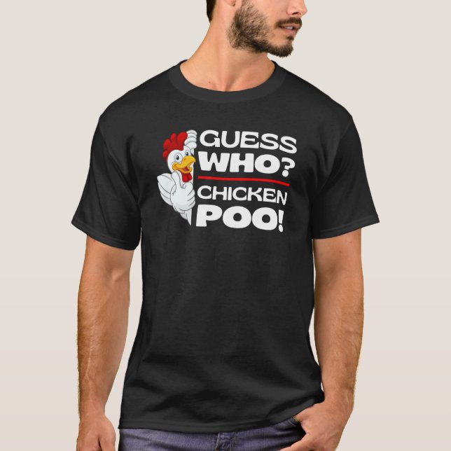 Camiseta Adivinha Quem Chicken Chickens Piadas Chicken Meme (Frente)