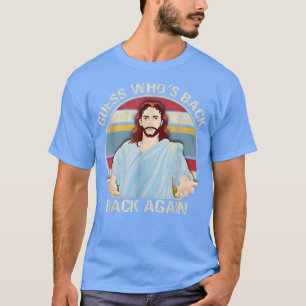 Camiseta Adivinha quem é o Felz pascoa de trás! Jesus Chris