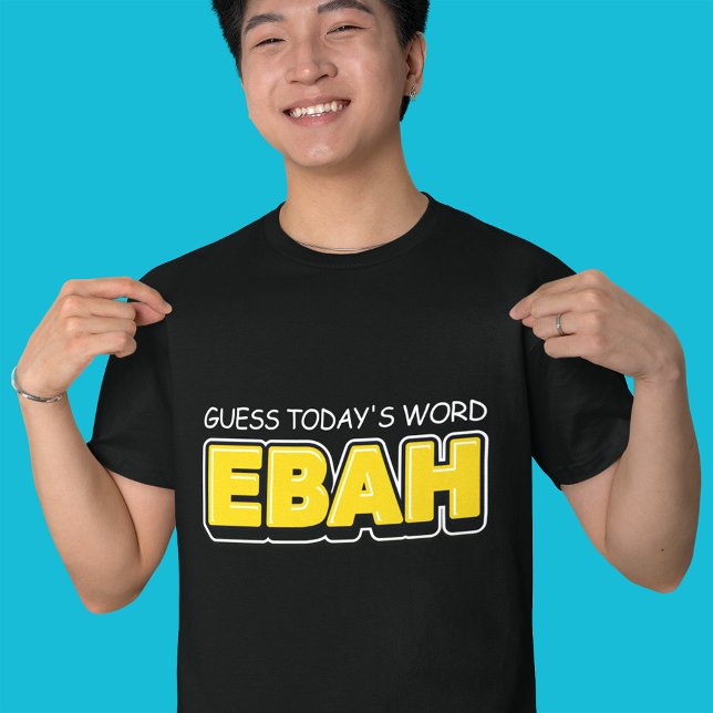 Camiseta Adivinhação Divertida Tipografia de Hoje (Criador carregado)