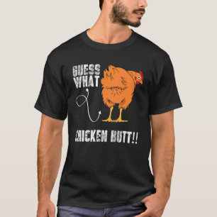 Camiseta Adivinhação Engraçada Bunda de Frango. Amantes de