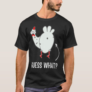 Camiseta Adivinhação Engraçada, Bunda de Frango! Design Bra