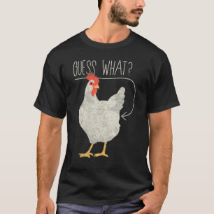 Camiseta Adivinhação Engraçada, Bunda de Frango! Design Bra