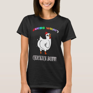 Camiseta Adivinhe o Bumbum de Frango Animais Buffs de Frang